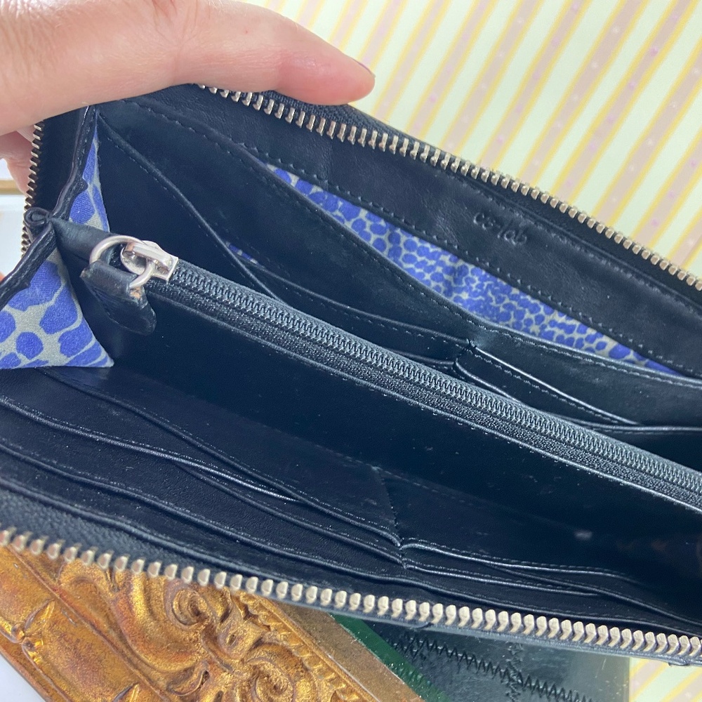Co-Lab Black Leather Patchwork Wallet - Picture 4 of 14